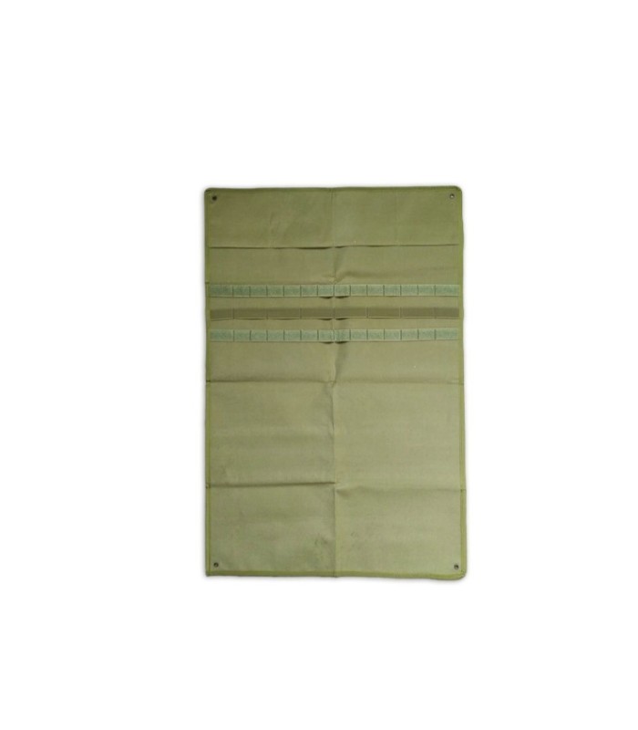 Manta Porta parches hook and loop en color verde Militar - Tamaño: 100x200 cm