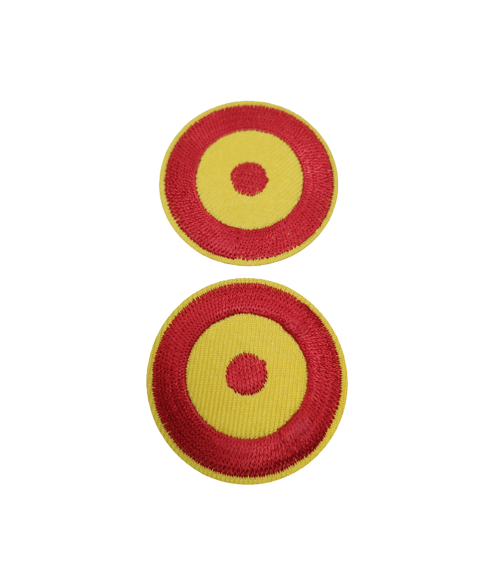 Pack 2 Parches Bordados Termoadhesivos Escarapela Española 4,5cm
