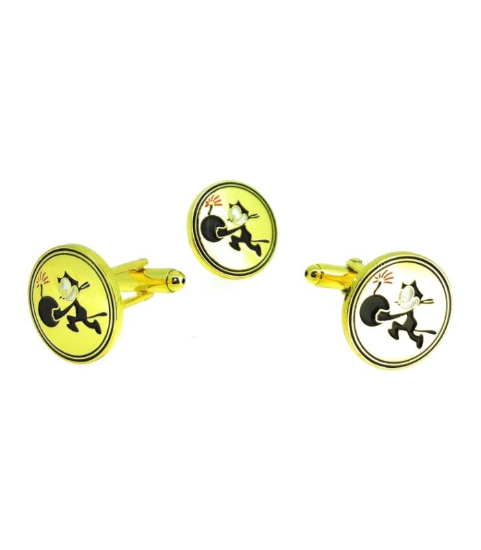 Pack Completo de Pin y Gemelos para camisa de Strike Fighter Squadron 31 Felix the Cat