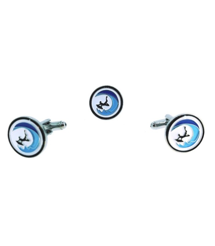 Pack Completo de Pin y Gemelos para camisa de Surf Life