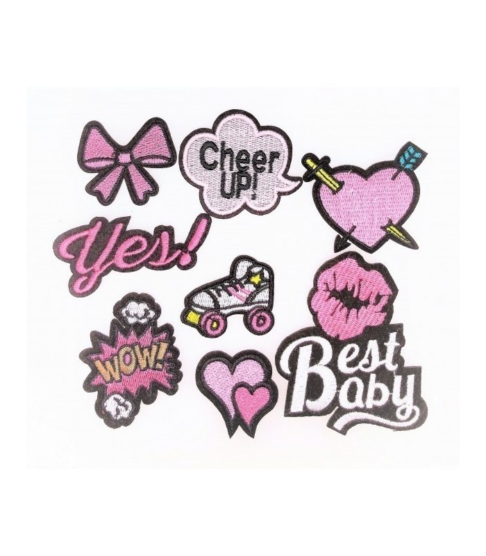 Pack Nº 2 de 9 Parches Bordados Termoadhesivos