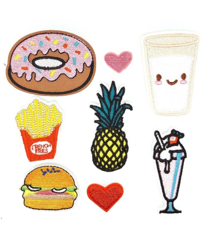Pack Nº1 de 8 Parches Bordados Termoadhesivos