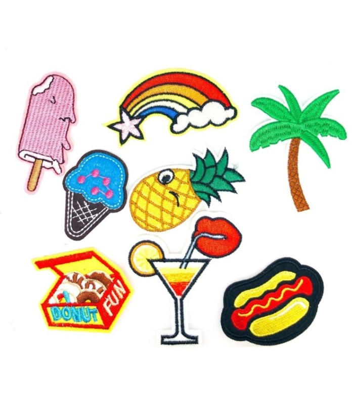 Pack Nº8 de 8 Parches Bordados Termoadhesivos