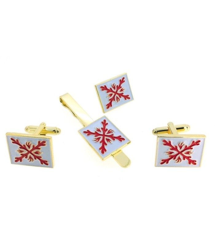 Pack Pasador de Corbata Gemelos de Camisa y Pin de Solapa ‪Tercio Blanco de Infantería Siglo XVI