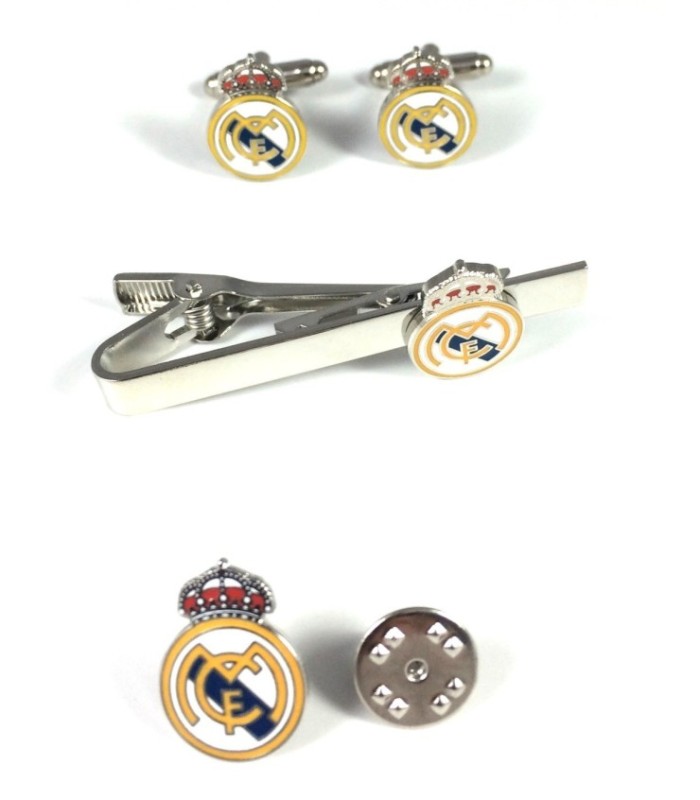 PACK Pasador de Corbata, PIN y Gemelos Real Madrid