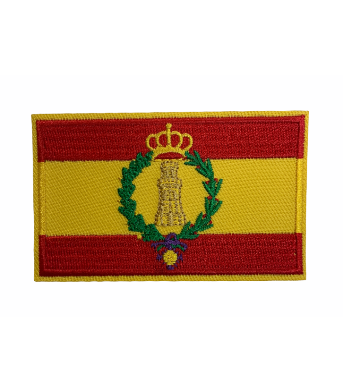 Parche Bandera de España del cuerpo Militar de Ingenieros 8x5 cm