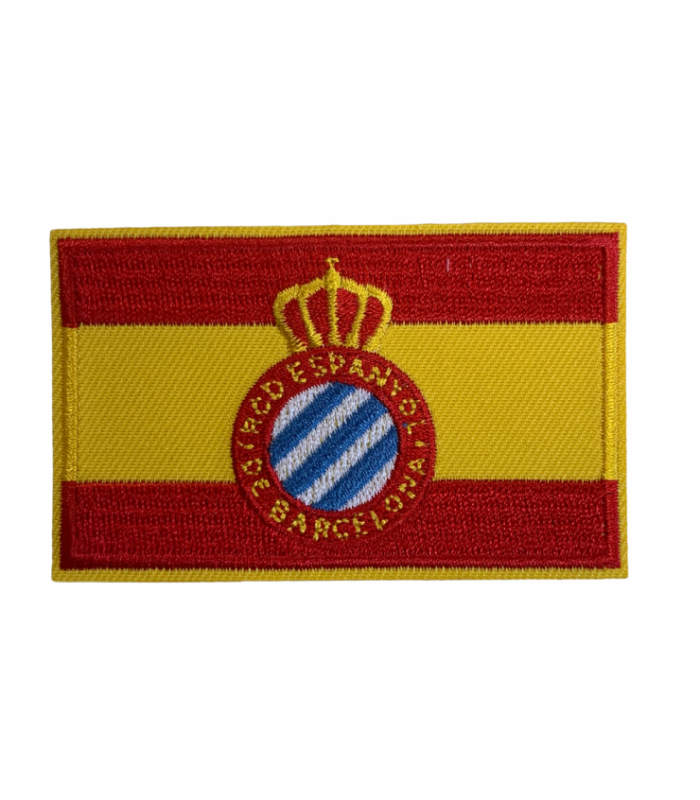 Parche Bandera de España Escudo del Real Club Espanyol 8x5 cm