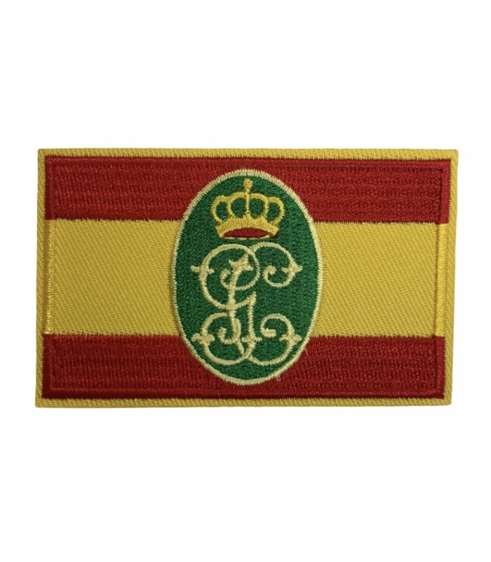 Parche Bandera de España Guardia Civil Cifra en Escudo 8x5 cm