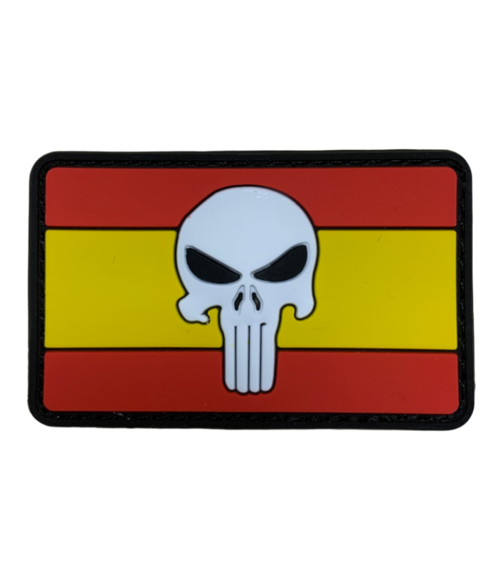 Parche Bandera de España Punisher Hook and loop 8x5 cm