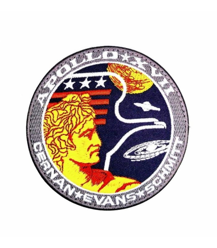 Parche Bordado Hook and Loop Apollo 17 8cm
