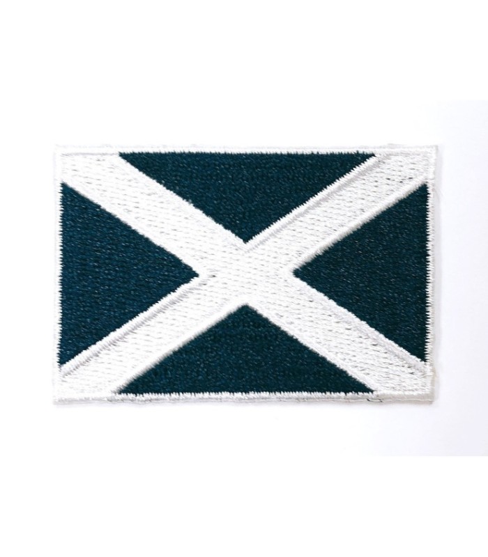 Parche Bordado Termoadhesivo Bandera de Escocia o Cruz de San Andrés 6 cm