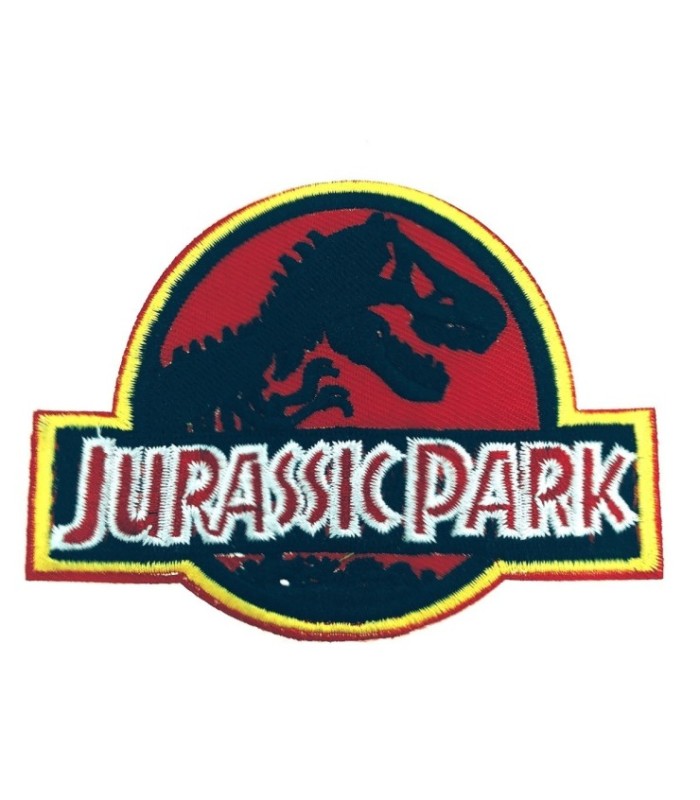 Parche Bordado Termoadhesivo Jurassic Park 9 cm