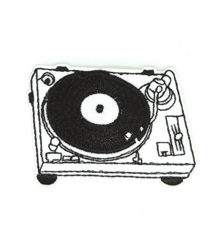 Parche Bordado Termoadhesivo Mesa de Mezclas DJ 7x5cm