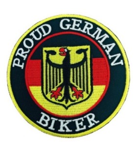 Parche Bordado Termoadhesivo Proud German Biker 9 cm