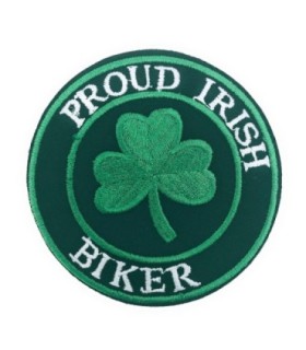 Parche Bordado Termoadhesivo Proud Irish Biker 7cm