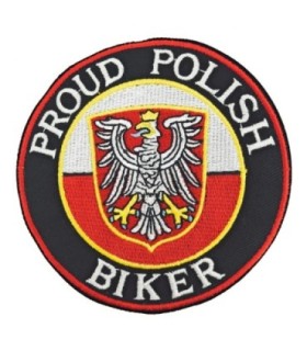 Parche Bordado Termoadhesivo Proud Polish Biker 9 cm