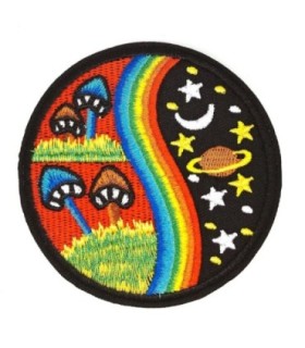 Parche Bordado Termoadhesivo Rainbow Universe 8,5cm