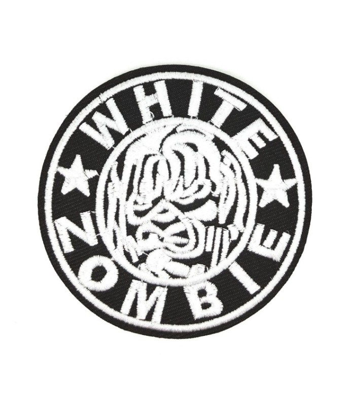 Parche Bordado Termoadhesivo White Zombie 8 cm