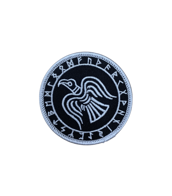 Parche Cuervo Raven Futhark 7 cm Termoadhesivo