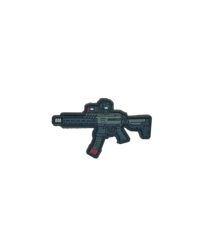 Parche de Goma Hook and Loop Subfusil con Miras - 9 x 5,5 cm