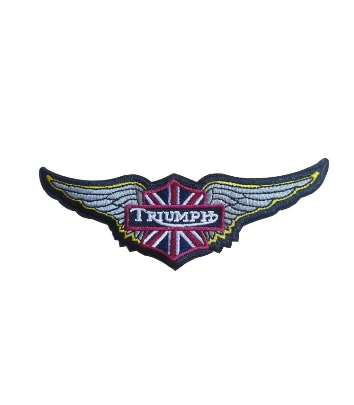 Parche de tela Termoadhesivo Triunfo Inglés con alas 15 x 4 cm - Gemelolandia