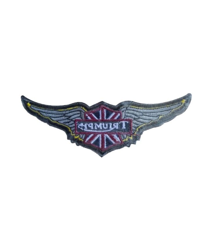 Parche de tela Termoadhesivo Triunfo Inglés con alas 15 x 4 cm - Gemelolandia