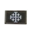 Parche Hook and Loop Cruz de Jerusalén – Parches Templarios - 8x5cm
