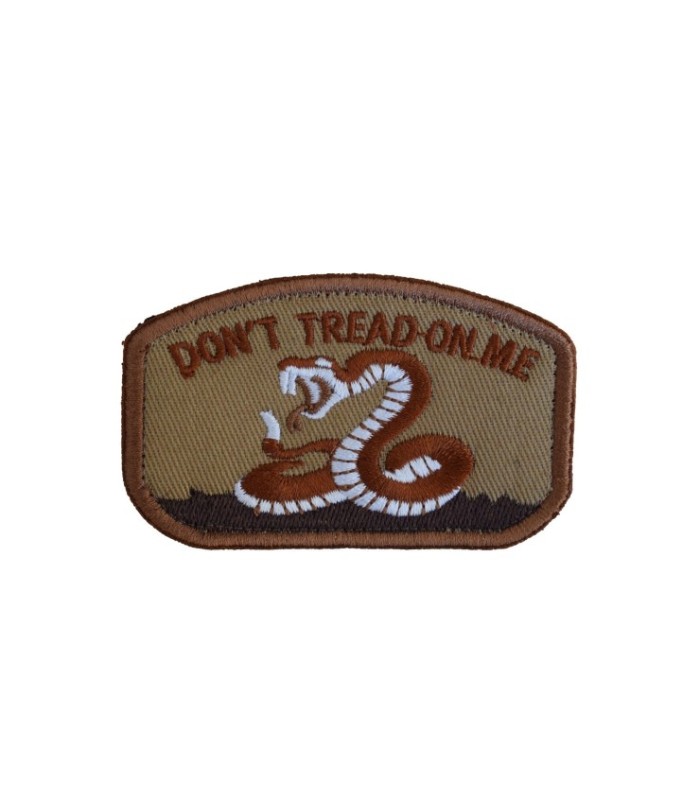 Parche Hook and Loop Dont tread on me- Color Marrón - 78x49mm