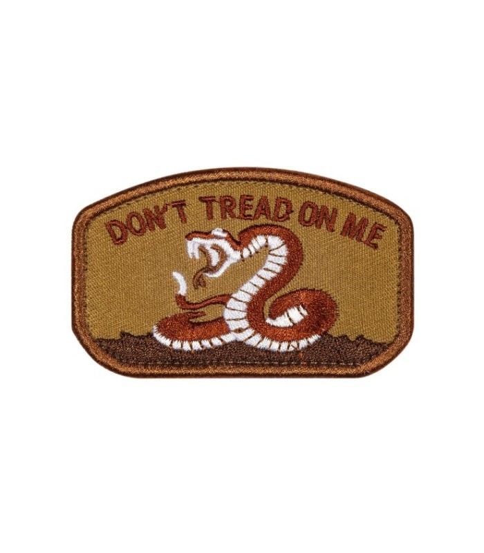 Parche Hook and Loop Dont tread on me- Color Marrón - 78x49mm
