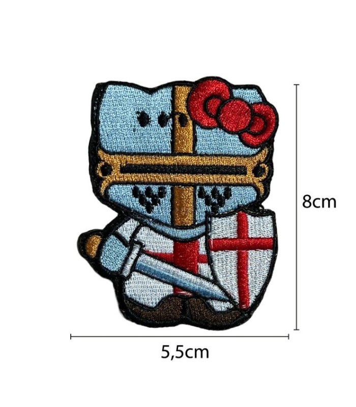 Parche Hook And Loop hello kitty Templaria - Tamaño: 5,5x8cm