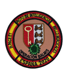 Parche Hook and Loop Operacion Balmis 2020 Rgto de Inteligencia 8cm