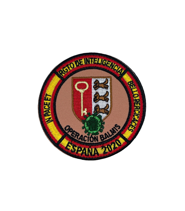 Parche Hook and Loop Operacion Balmis 2020 Rgto de Inteligencia 8cm