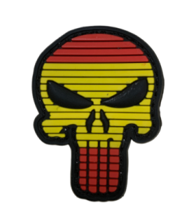 Parche punisher colores de la Bandera de España Tactico Hook and loop 6 x4,5 cm
