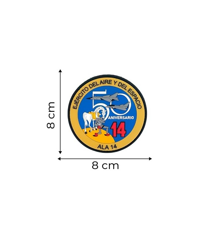 Parche PVC Hook and Loop 50 Aniversario Ala 14 Ejército del Aire 8 cm