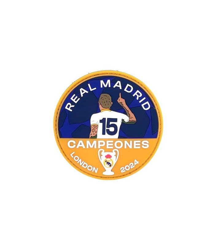 Parche PVC Hook and Loop Equipo Español Blanco 15º Campeón de Europa 8cm