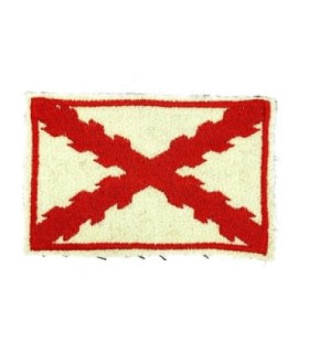 Parche recreación historica Bandera cruz borgoña 8,5x5,5cm