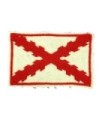Parche recreación historica Bandera cruz borgoña 8,5x5,5cm
