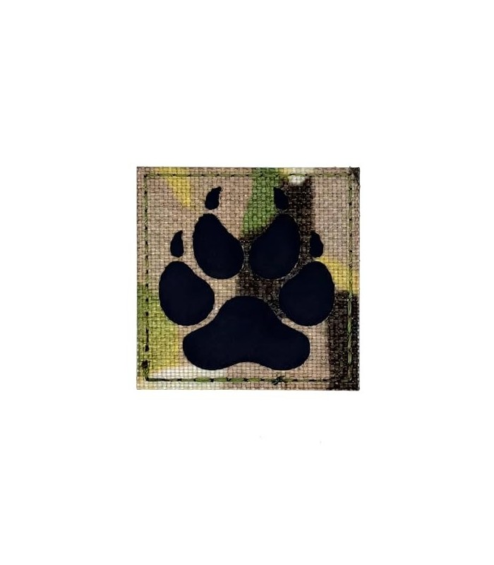 Parche Reflectante Hook and Loop Bear Paw Camuflaje Militar 5x5cm