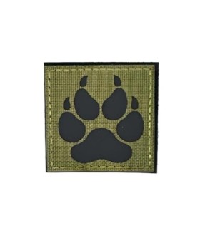 Parche Reflectante Hook and Loop Bear Paw Verde Militar y Negro 5x5cm