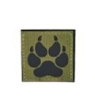 Parche Reflectante Hook and Loop Bear Paw Verde Militar y Negro 5x5cm