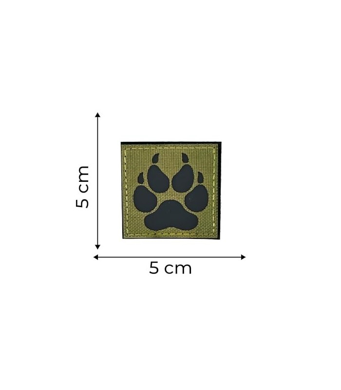 Parche Reflectante Hook and Loop Bear Paw Verde Militar y Negro 5x5cm