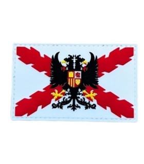 Parche Tercios de Flandes PVC Cruz de Borgoña Hook and loop 8 x 5 cm