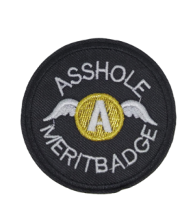 Parche Termoadhesivo Asshole Meritbadge 6 cm