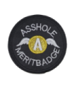 Parche Termoadhesivo Asshole Meritbadge 6 cm