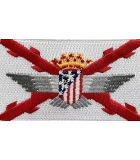 Parche Termoadhesivo Bandera Cruz Aviacion 8 x 5 cm