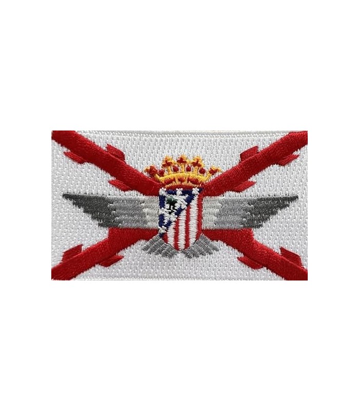 Parche Termoadhesivo Bandera Cruz Aviacion 8 x 5 cm