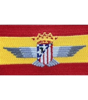 Parche Termoadhesivo Bandera de España y Escudo Aviacion 8x5 cm
