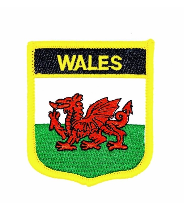 Parche Termoadhesivo Bandera escudo Gales 7x6 cm
