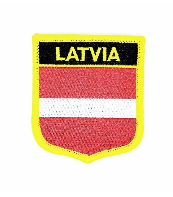 Parche Termoadhesivo Bandera escudo Letonia 7x6 cm