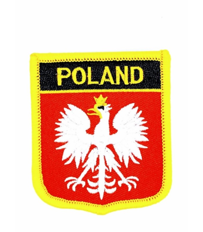 Parche Termoadhesivo Bandera escudo Polonia aguila 7x6 cm